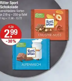 V Markt Ritter Sport Schokolade Angebot