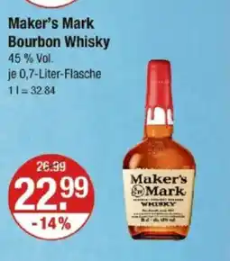 V Markt Maker's Mark Bourbon Whisky Angebot