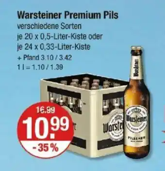 V Markt Warsteiner Premium Pils Angebot