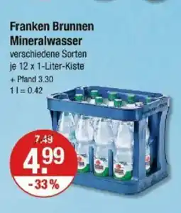 V Markt Franken Brunnen Mineralwasser Angebot