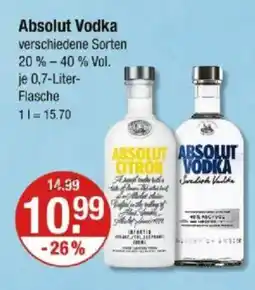 V Markt Absolut Vodka Angebot