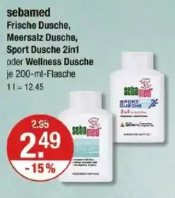 V Markt sebamed Frische Dusche, M Sport Dusche 2in1 eersalz Dusche, Angebot