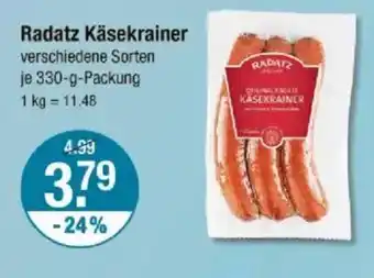 V Markt Radatz Käsekrainer Angebot