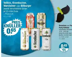 V Markt Veltins, Krombacher, Warsteiner oder Bitburger Angebot