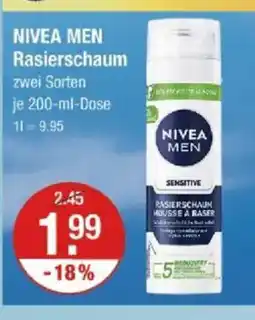 V Markt NIVEA MEN Rasierschaum Angebot