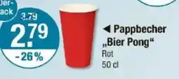V Markt Pappbecher „Bier Pong" Rot Angebot