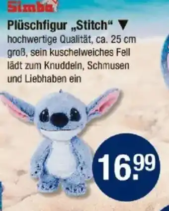 V Markt Plüschfigur„,Stitch" Knuddeln, Schmusen und Liebhaben ein Angebot