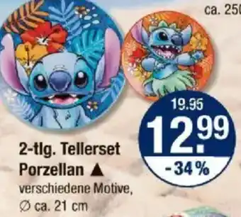 V Markt 2-tlg. Tellerset Porzellan ▲ Angebot