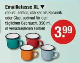 V Markt Emailletasse XL ▼ Angebot