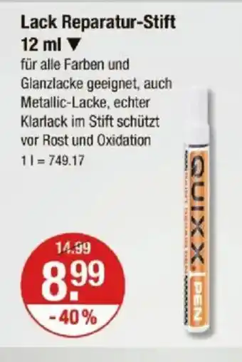 V Markt Lack Reparatur-Stift Angebot