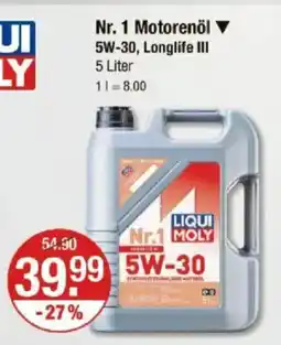 V Markt Nr. 1 Motorenöl ▼ 5W-30, Longlife III Angebot