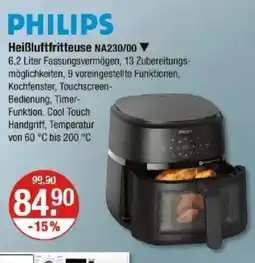 V Markt PHILIPS Heißluftfritteuse NA230/00 Angebot