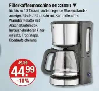 V Markt Filterkaffeemaschine 0412250011 ▼ Angebot