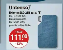 V Markt (Intenso)® Externe SSD 2TB TX100 USB 3.2 Gen 1x1, Datentransferrate Angebot