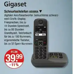 V Markt Gigaset Schnurlostelefon AE690A Angebot