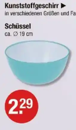 V Markt Kunststoffgeschirr ► Schüssel Angebot