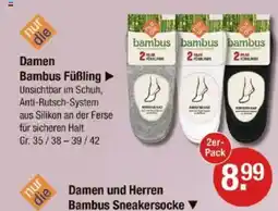 V Markt Damen Bambus Füßling Angebot