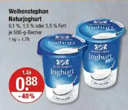 V Markt Weihenstephan Naturjoghurt Angebot