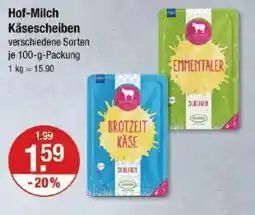 V Markt Hof-Milch Käsescheiben Angebot