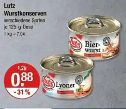 V Markt Lutz Wurstkonserven Angebot