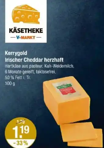 V Markt Kerrygold Irischer Cheddar herzhaft Angebot