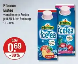 V Markt Pfanner Eistee Angebot