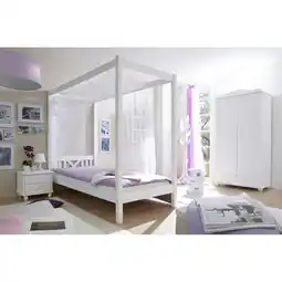 Netto Marken-Discount TiCAA Himmelbett Einzelbett LaLuna Kiefer Angebot