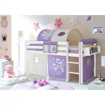 Netto Marken-Discount TiCAA Hochbett Malte Kiefer Weiß Motiv Angebot