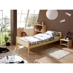 Netto Marken-Discount TiCAA Einzelbett Nadine Kiefer massiv Natur Angebot