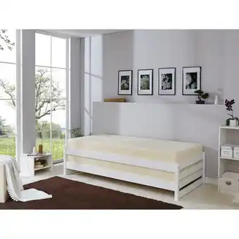 Netto Marken-Discount TiCAA TiCAA Massivholz Stapelliege, Stapelbett, Einzelbett, Gästebett Kiefer 90x200 Angebot