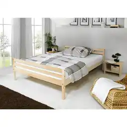 Netto Marken-Discount TiCAA Einzelbett Doppelbett Nadine 140x200 Kiefer Angebot