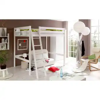 Netto Marken-Discount TiCAA Hochbett Matthias 140 x 200 Kiefer weiss Angebot