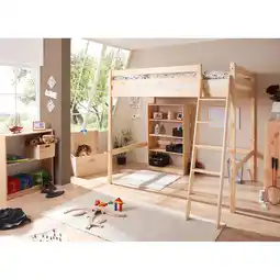 Netto Marken-Discount TiCAA Hochbett Matthias 140 x 200 Kiefer Natur Angebot