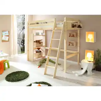 Netto Marken-Discount TiCAA Hochbett Hochschläfer Matthias Kiefer Natur Angebot