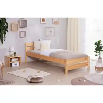 Netto Marken-Discount TiCAA Massivholz Einzelbett Bora Kiefer Natur Angebot