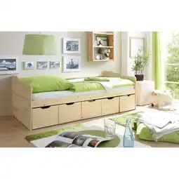 Netto Marken-Discount TiCAA Sofabett Maria Massivholz Natur Angebot