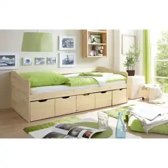 Netto Marken-Discount TiCAA Sofabett Maria Massivholz Natur Angebot