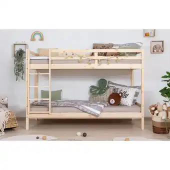 Netto Marken-Discount TiCAA Etagenbett Stockbett Rene Kiefer massiv Natur Angebot