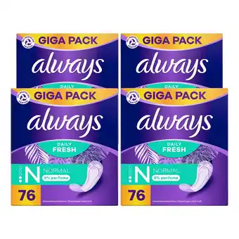 Netto Marken-Discount Always Slipeinlagen GigaPack Normal 76 Stück, 4er Pack Angebot