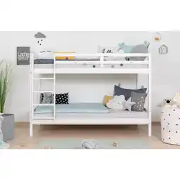 Netto Marken-Discount TiCAA Etagenbett Stockbett Rene Kiefer massiv Weiß Angebot