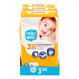 Netto Marken-Discount Hallo Welt Windeln Gr. 3 Midi 46 Stück, 3er Pack Angebot