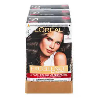 Netto Marken-Discount L'Oreal Excellence dunkelbraun, 3er Pack Angebot