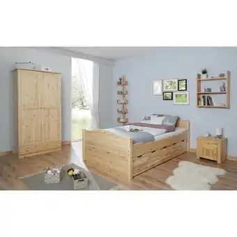 Netto Marken-Discount TiCAA Doppelbett Leni 140x200 mit 5er Schubkästen Angebot