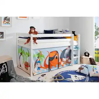 Netto Marken-Discount TiCAA Hochbett Pirat Luan Kiefer weiß Angebot