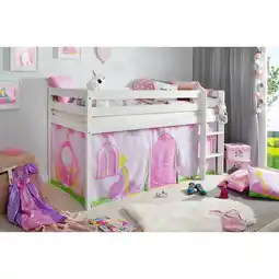 Netto Marken-Discount TiCAA Hochbett Prinzessin Liora Kiefer weiß Angebot