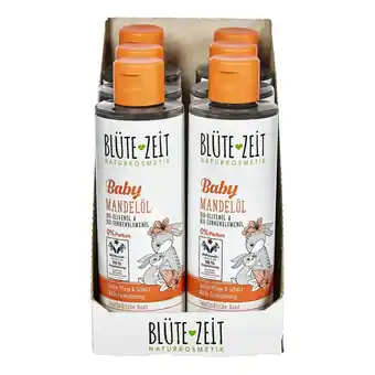 Netto Marken-Discount BLÜTE-ZEIT Baby Mandelöl mit Bio-Olivenöl & Bio-Sonnenblumenöl 200 ml, 6er Pack Angebot