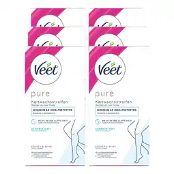 Netto Marken-Discount Veet PURE Kaltwachsstreifen Beine & Körper sesible Haut 20 Stück, 6er Pack Angebot