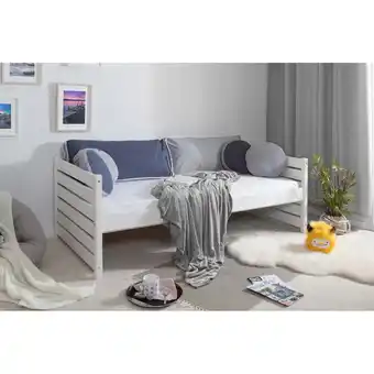 Netto Marken-Discount TiCAA Sofabett Naomi 100x200 Kiefer massiv Weiß Angebot