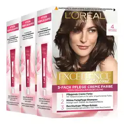 Netto Marken-Discount L'Oréal Paris Excellence Crème 4 Mittelbraun, 3er Pack Angebot