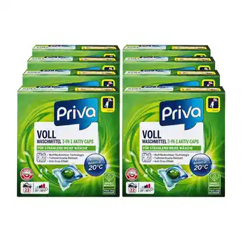 Netto Marken-Discount Priva Triple Vollwaschmittel 3-in-1 Caps 22 WL, 8er Pack Angebot